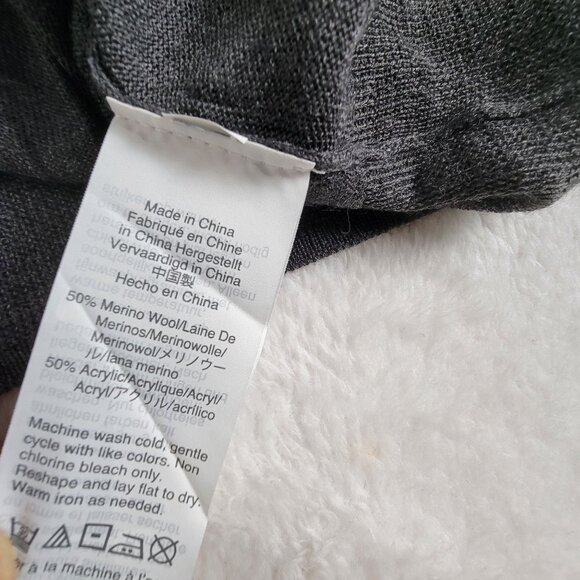 J. Crew Mercantile Gray Womens Turtleneck Sweater Size 3X Wool Blend Pullover - Picture 4 of 7